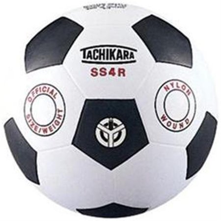 TACHIKARA Tachikara SS4R Size 4 Soccer Ball - White-Black SS4R